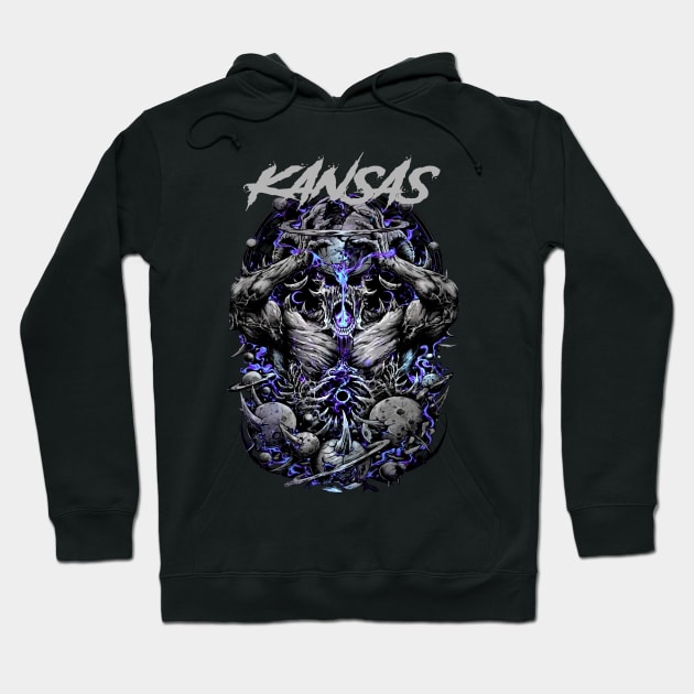 KANSAS BAND MERCHANDISE Hoodie by Rons Frogss